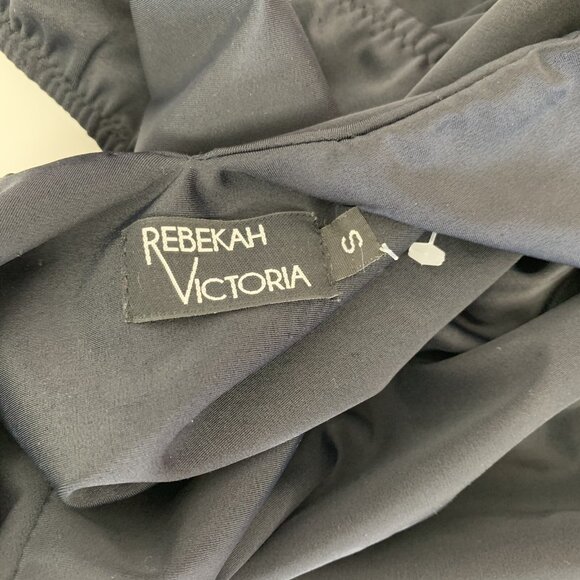 Rebekah Victoria Swimsuit Small Black One Piece Sexy Retro Y2K Beach - Picture 6 of 6